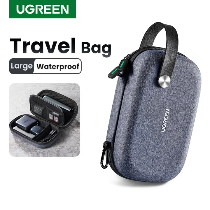 U-GREEN%20Travel%20Case%20Gadget%20Bag%20Small%20Portable%20Electronics%20Accessories%20Organizer%20Travel%20Carry%20Hard%20Case%20Cable%20Tidy%20Storage%20Box%20Pouch%20with%20Double%20Layer%20Double%20Zipper%20Snap%20Hook%20Carrying%20Strap%20-%20Image%204