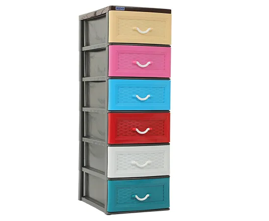 Daxer Multi Colour 6Drawer Plastic Cupboard DDC04E(6D)