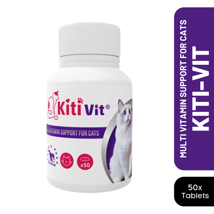 Kiti Vit Multi-vitamin Tablets for Cats (50-Tablets)