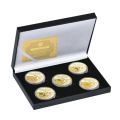 pokemon cards golden New Pokémon Commemorative Medal Pikachu Commemorative Coin Metal Handicraft Gold Commemorative Coin Gift Box Pokemon Toys giftParty Games Crafts. 