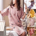 Cotton Women's Nightshirt Cozy Breathable Lightweight Sleep Dress Comfortable Printed Cartoon Nightwear for Home Sleepwear Loungewear  Women Summer Nights. 