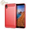 Leweisi Carbon Fiber Bumper Phone Case For Xiaomi Redmi 7A Back Cover Coque Shockproof Protective. 