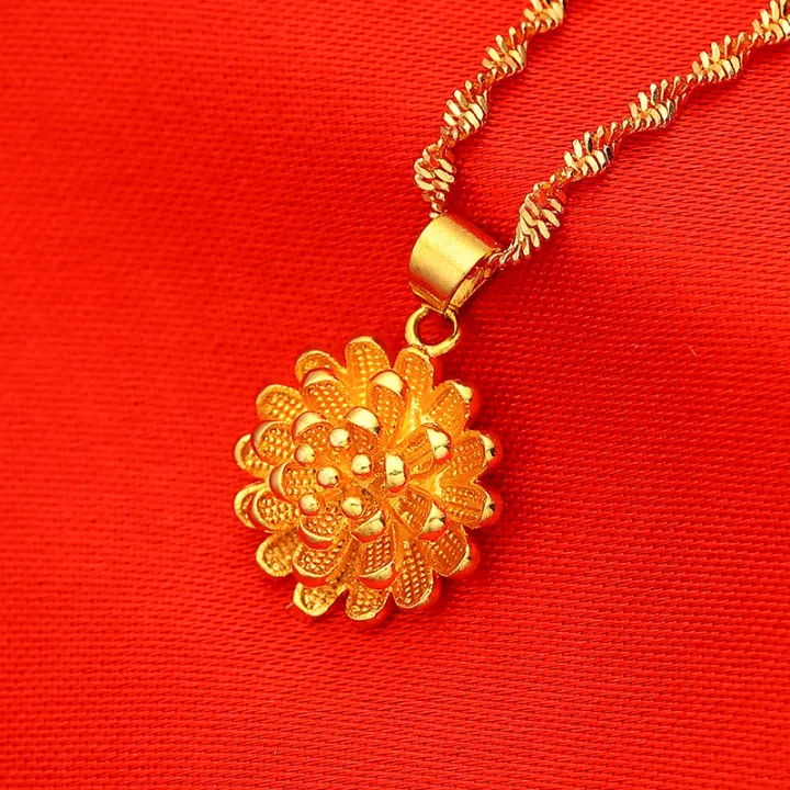 24K%20Gold%20Jewelry%20Gold%20accessories%20Matte%20Big%20Flower%20Pendant%20Women's%20Pendant%20Accessories%20-%20Image%204