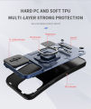 For iPhone 15 Pro Max Case with Slide Camera Cover Built in 360° Rotate Ring Stand Kickstand Full-Body Rugged Shockproof Protective Phone Cover. 
