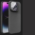 HOCE Luxury Carbon Fibre Lens Glass Plating Bracket Phone Case For iPhone 15 14 13 12 Pro Max Cases Ultrathin PC Shockproof Back Cover. 