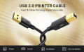 UGREEN USB Printer Cable USB 2.0 Bralded Cord Type A Male to Type B Male Printer Scanner Cable High Speed Compatible with Epson, Brother, HP, Canon, Lexmark, Dell, Xerox, Samsung, Plano, DAC. 