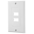 HDMI 2-Ports Wall Face Plate Panel Outlet 1080p Cover Coupler Socket HOT. 