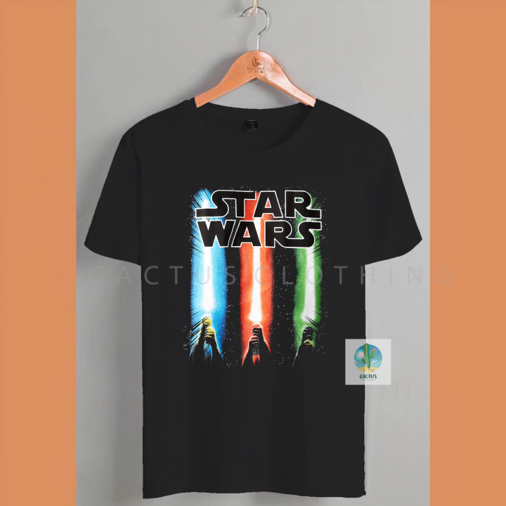 Starwars T-shirt Cotton Cartoon Crew Neck Short Sleeve Star wars Tshirt For Men Women