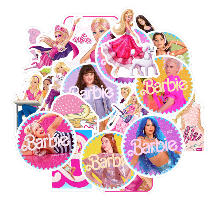 20/40/60pcs%20Barbie%20Stickers%20Cute%20Barbie%20Doll%20Princess%20Stickers%20for%20Laptop%20Scrapbook%20Journal%20Kids%20Girls%20Boys%20Stickers%20-%20Image%203