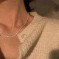 2021 Trend Simple Silver Color Necklace for Women Elegant Clavicle Chain Necklace Casual Jewelry Collier Femme Whole. 