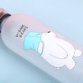Frosted Panda Bear Cup 1000ml Water Bottles With Straw Leak-proof Protein Shaker. 