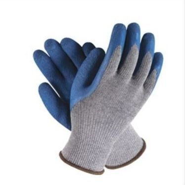 Rubber Palm Coated Cotton Hand Gloves Blue - Main Image