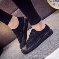 Shoes All-Matching Men's Shoes Small Black Women's Shoes All Black Canvas Shoes Casual Flat Sports Work Shoes Student Shoes Work Couple ‹. 