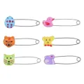 6 Pcs Head Safety Pins Infant Kids Cloth Nappy Locking Brooch Buckles U-shaped Baby Care Shower Diaper Clips Holder |DG 702 |KU115. 