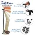 Trusty Cane Walking Stick with LED Light Adjustable Height Folding. 