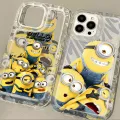 Cartoon Lovely M-Minions Clear Soft Case For iPhone 16 15 14 13 12 11 Pro Max XS X XR 8 7 Plus SE 2020 Silicone Protective Cover. 