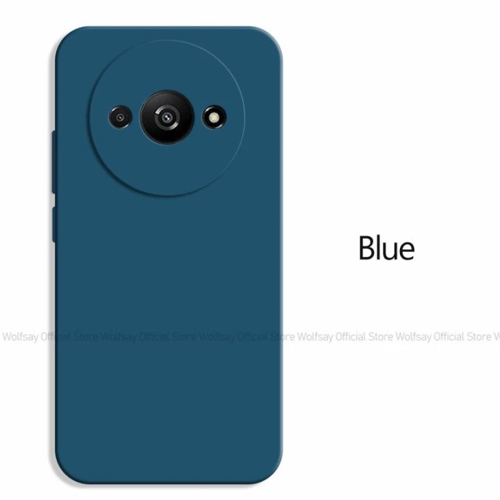 Solid Liquid Silicone Back Cover For Redmi A3