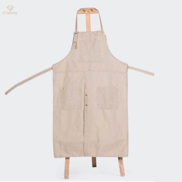Pottery Apron with Tool Pockets Full Cover Waterproof Kitchen Cooking Adult