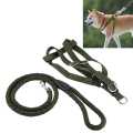 Large Dog Army Green Harness with Leash. 