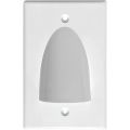 Single Gang Bundled Cable Wall Plate 1-Gang Recessed Low Voltage Cable Plate with Mounting Bracket (2-Pack, White). 