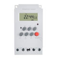 HXSJ AC 220V 25A Digital Programmable Timer Din Rail Electronic Timer Time Switch Controller with LCD Display Clock. 