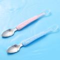 【HOT】 Baby Feeding Spoon Scraper Spoon Silicone Fruit Spoon Puree Making Tools. 