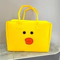 【ALLGOOD】O—S STORE Cartoon Printed Felt Travel Bag Large Capacity Portable Luggage Lunch Handbag Portable Tote Bag Student. 