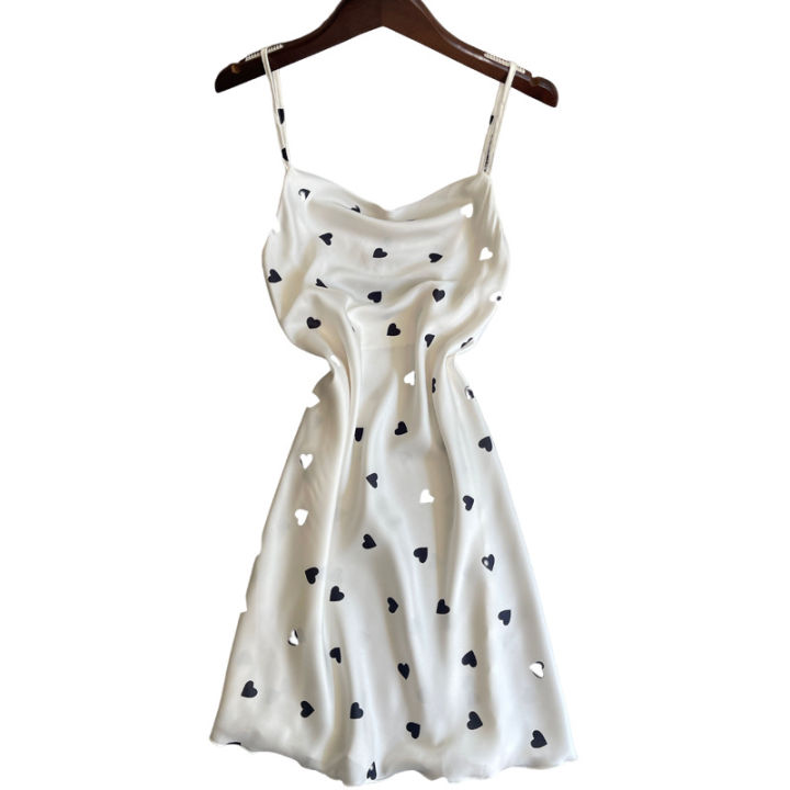 SYQ%20Printed%20erogenous%20Charming%20Sling%20Nightgown%20Women's%20Summer%20Sweet%20V-neck%20Ice%20Silk%20High-end%20Backless%20Pajamas%20Home%20Clothes%20-%20Image%207