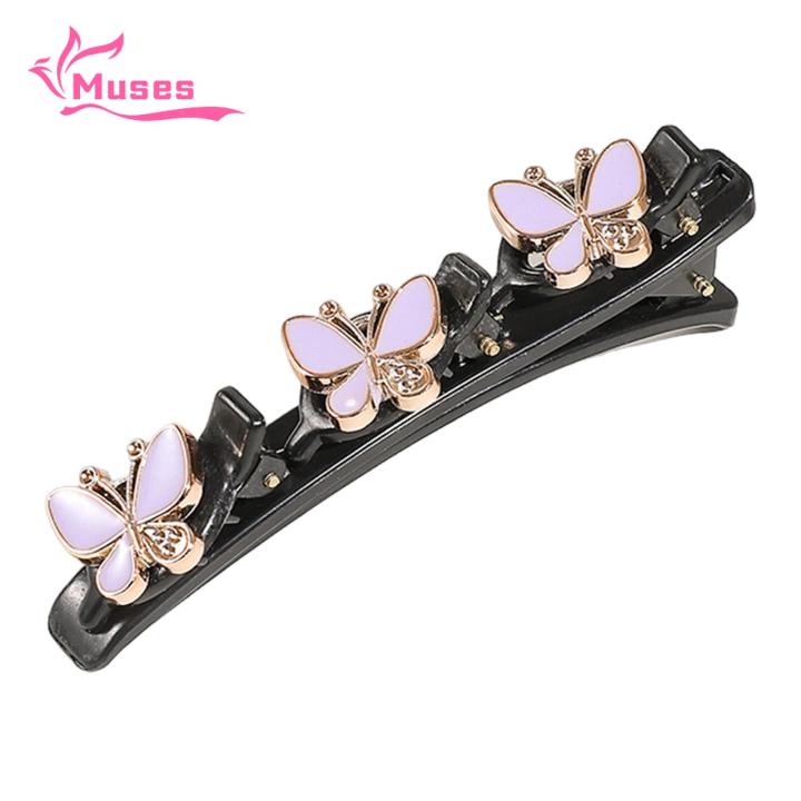 Muses Mall Hair-fixing Hairpin Elegant Double Layer Flower Hair Clip for Wedding Party Hair Accessories Non-slip Hair Clamp for Women Style Decorative Hair Accessory