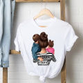Striped Son Daughter Mom Mother Tee Shirt Lady Clothes Top Short Sleeve Fashion Tshirt Summer Female T Women Graphic T-shirts. 