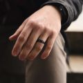 Kolmnsta 2/4/6mm Black Brushed Fashion Ceramic Ring Women Men Wedding Rings Engagement Band Female Jewelry bague Plus Size 4-14. 
