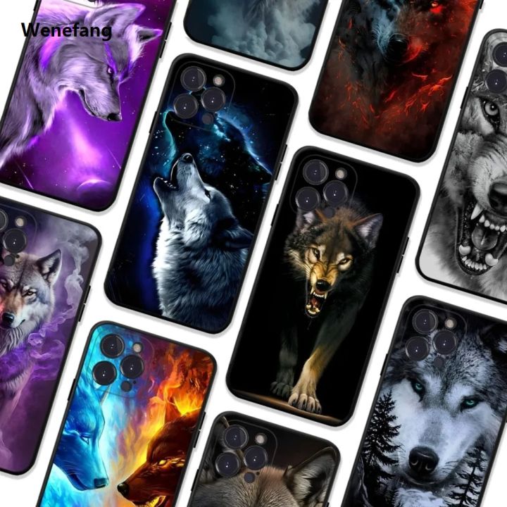 Wenefang The Wolf Phone Case For iPhone 6 7 8 Plus 11 12 13 14 Pro SE 2020 MAX Mini X XS XR Back Funda Cover