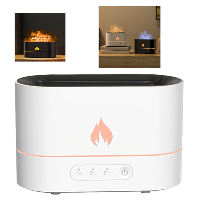250ml USB Flame Air Humidifier | Flame Aromatherapy Machine | Essential Oil Aroma Diffuser | 3D Fire Mist Home Décor