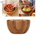 Premium Natural Wooden Salad Bowl Household Kitchen Restaurant Utensils Mixing Fruit Serving Bowls. 