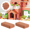 350 Pieces Mini Bricks for Landscaping Miniature Bricks Brick Wall Small Bricks for Garden Parts,1/35 Scale. 