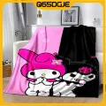 Cartoon Kuromis Pattern Soft Throw Light Weight Flannel Suitable for Living room/Bedroom Warm Blanket. 