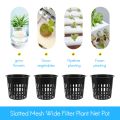 15 Pack 4 Inch Net Cups Slotted Mesh Wide Lip Filter Plant Net Pot Bucket Basket for Hydroponics. 