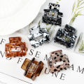 Acetate Mini Square Hollow Hairpin Crab Claw Clip Women's Hair Clips Girls Barrettes Bath Bundle Hair Accessories BNJGF. 