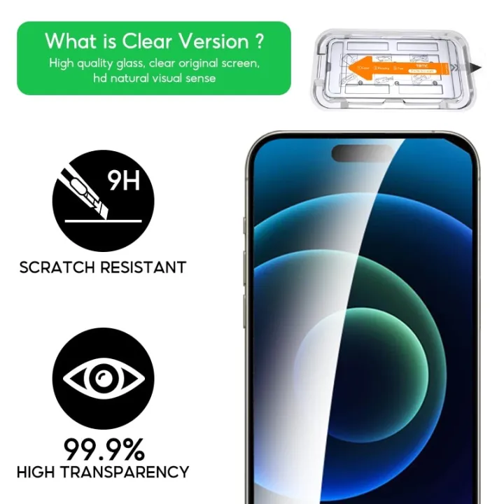 TBTIC%20Screen%20Protector%20For%20iPhone%2015%2014%2013%2012%2011%20Pro%20Max%20Plus%20XR%20X%20Xs%20Tempered%20Glass%20Privacy%20HD%20Matte%20With%20Auto%20Alignment%20-%20Image%202