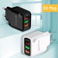 Mobile Phone Charger QC3.0 Quick Charge 2 Ports LED Digital Display Universal Travel wall Adapter Dual Port USB Fast Charging. 