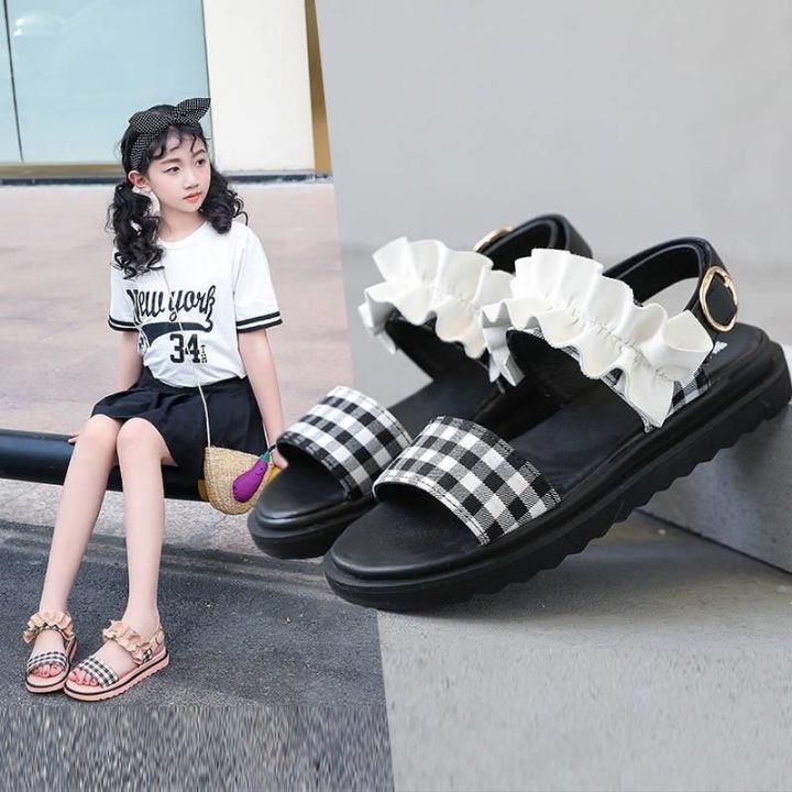 Back%20Velcro%20Girls'%20Sandals%20New%20One%20Pair%20of%20Shoes%20for%20Two%20Uses%20Children's%20Sandals%20Primary%20School%20Students%20Fashion%20Girls%20Middle%20and%20Big%20Children%20Cool%20-%20Image%205