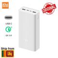 Xiaomi 30000mah MI Power Bank (USB-C In/Out) Fast Charging Support. 