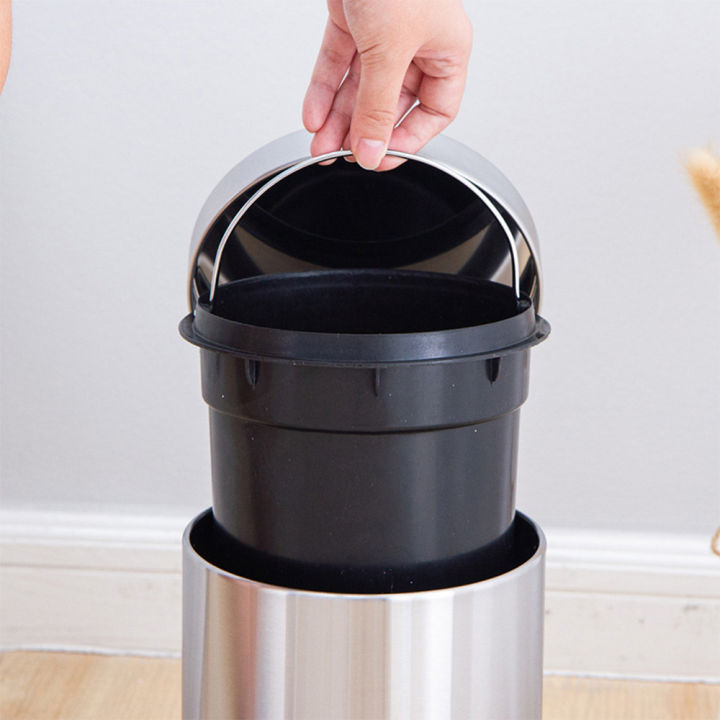 8L%20Brushed%20Stainless%20Steel%20Rubbish%20Bin%20Step%20Trash%20Can%20Wastebasket%20Garbage%20Container%20Bin%20Dust%20Bin%20with%20Lid%20for%20Bathroom%20Kitchen%20Waste%20Bin%20Removable%20Liner%20Bucket%20-%20Image%205