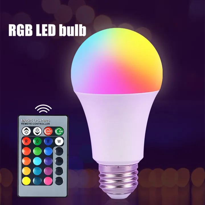 16Colors%20RGB%20LED%20Bulb%20Light%20Adjustable%20E27%205W%207W%2010W%205W%20Screw%20Remote%20Control%20Change%20with%20Memory%20Ambient%20for%20Disco%20Bar%20-%20Image%203