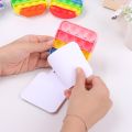 Kawaii Notebook Pop Its Notebook Silicone Pop Cover Note Pads Fidget Sensory Toys Mini Journal School Supplies Cute Writing Book. 