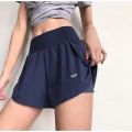Sports Shorts for Women High-Waist Quick-Drying Breathable Double-Layer Thin Anti-Exposure Yoga Workout Slimming Shorts Summer New. 