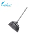 SMALL INDOOR BROOM HAWK WITH 120CM PLASTIC COATED METAL HANDLE - FEATHER BRAND. 