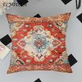 Retro Pillowcase with Invisible Zipper Boho Style Pillowcase Soft Cushion Cover for Couch Sofa Bed Southeast Asian Buyers' Favorite. 