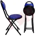 Folding Stool Heavy Duty Chair for Home/Study Chair and Restaurant/Café NAMAZ Chair 1 Pc (Blue). 