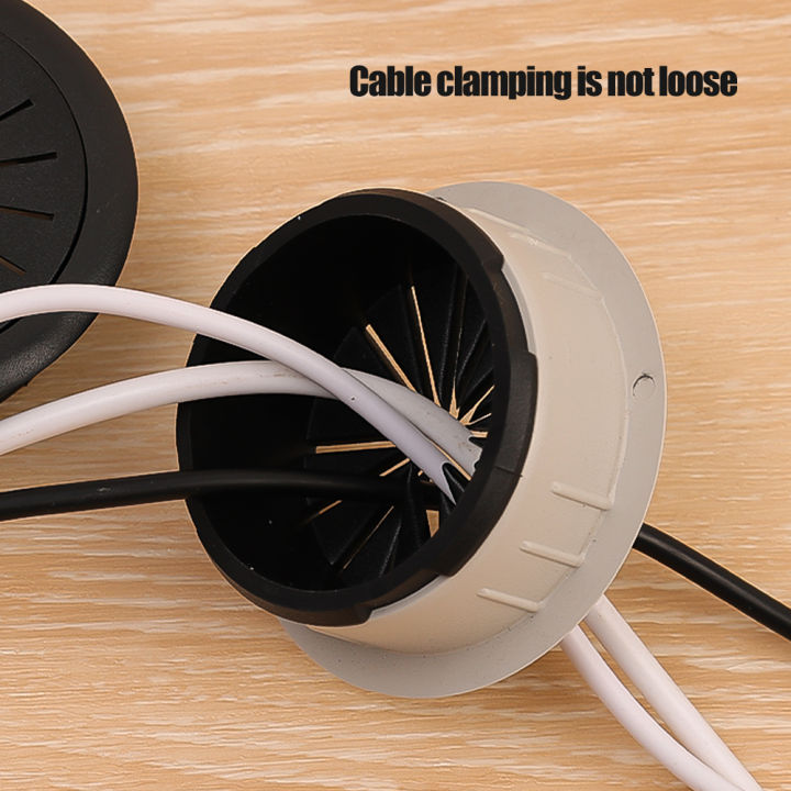 1/4Pcs%2050Mm%20Desk%20Wire%20Hole%20Cover%20Base%20Grommet%20Table%20Cable%20Outlet%20Port%20Surface%20Line%20Box%20Furniture%20Hardware%20Tool%20-%20Image%202